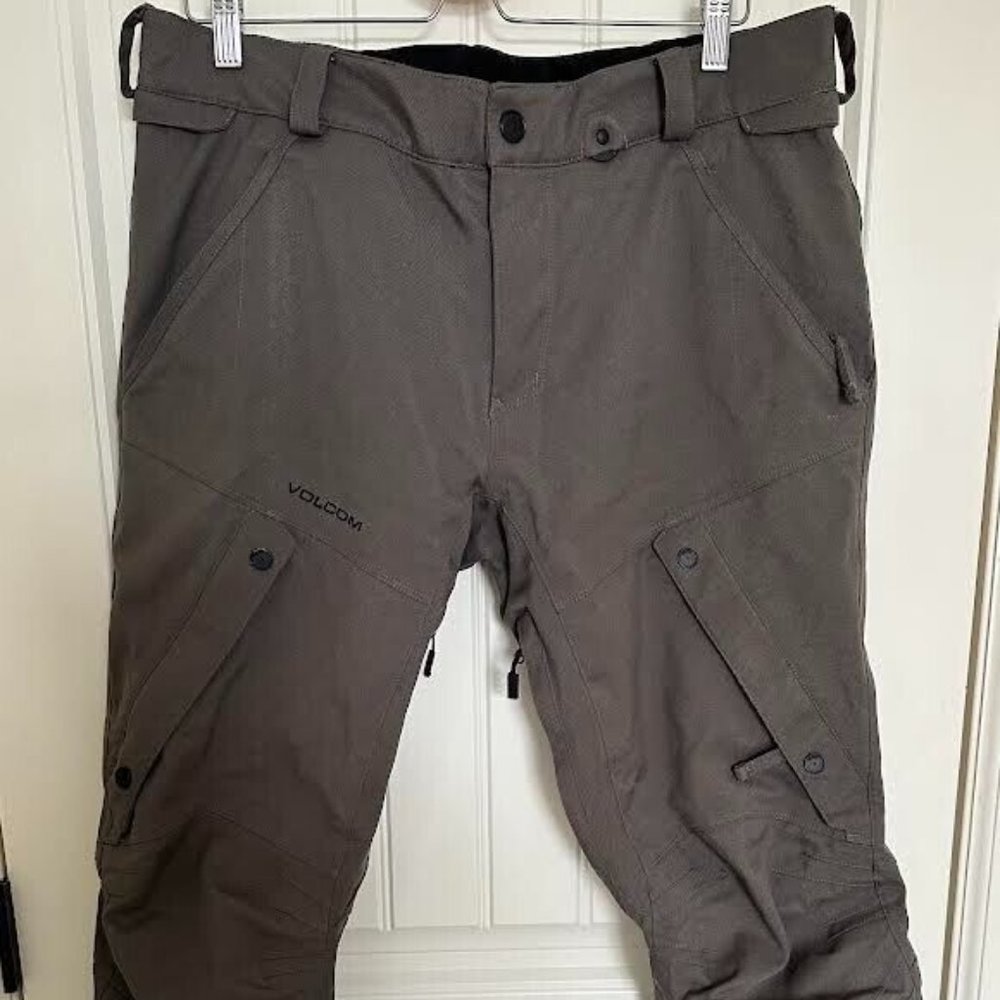 Mens Large Gray 15k Volcom Articulated Ski / Snowboard Pants
